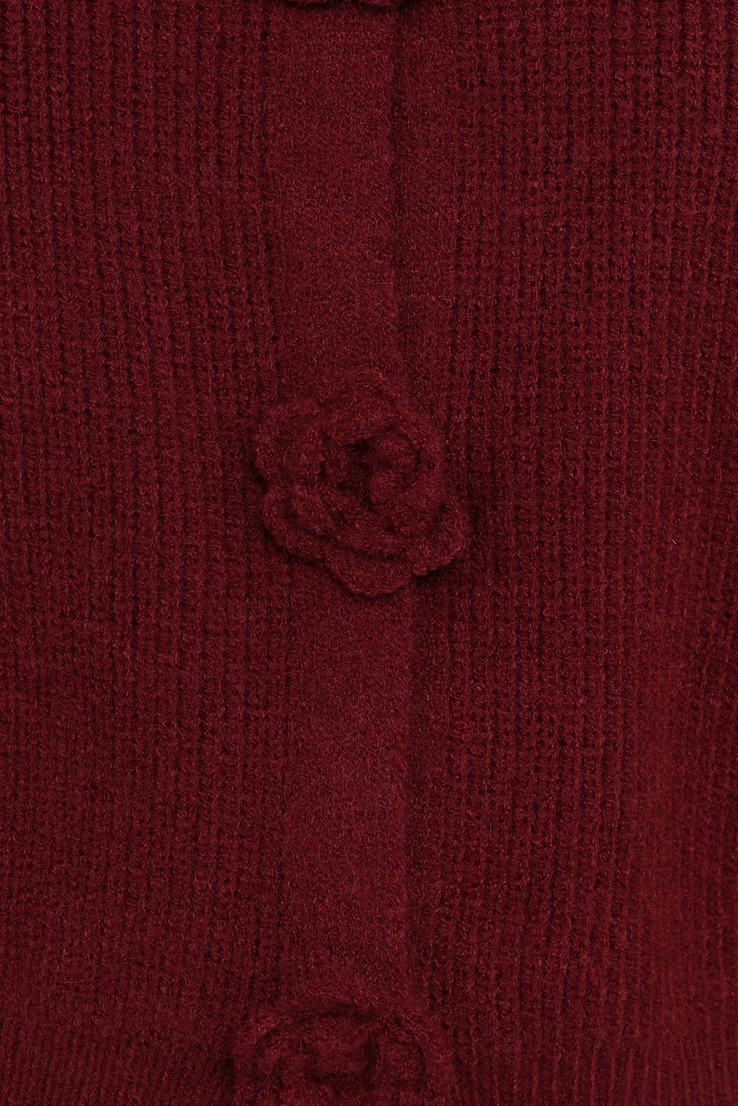 Jones Rosette Cardigan - Burgundy