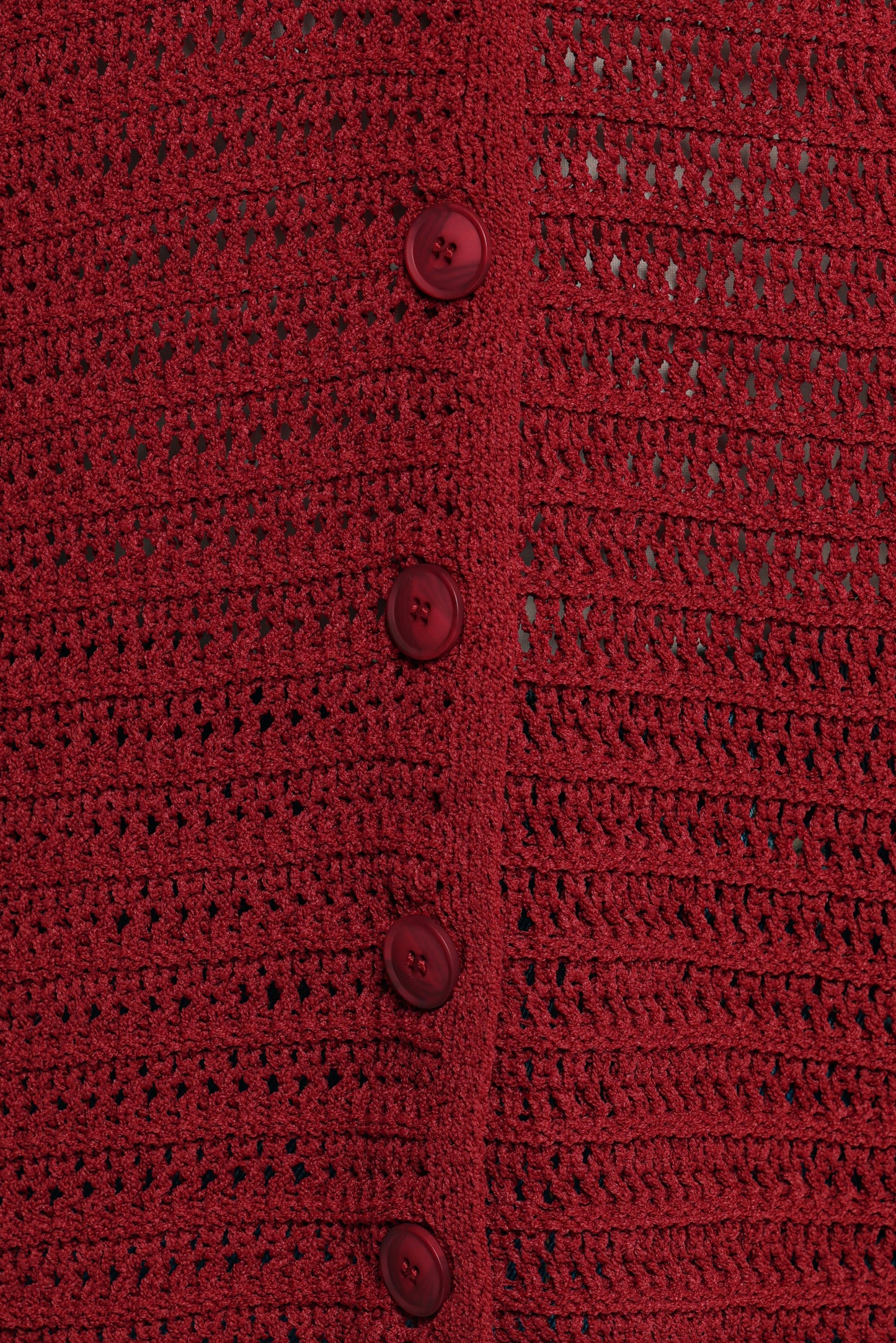 Lyra Large Collar Cardigan - Burgundy