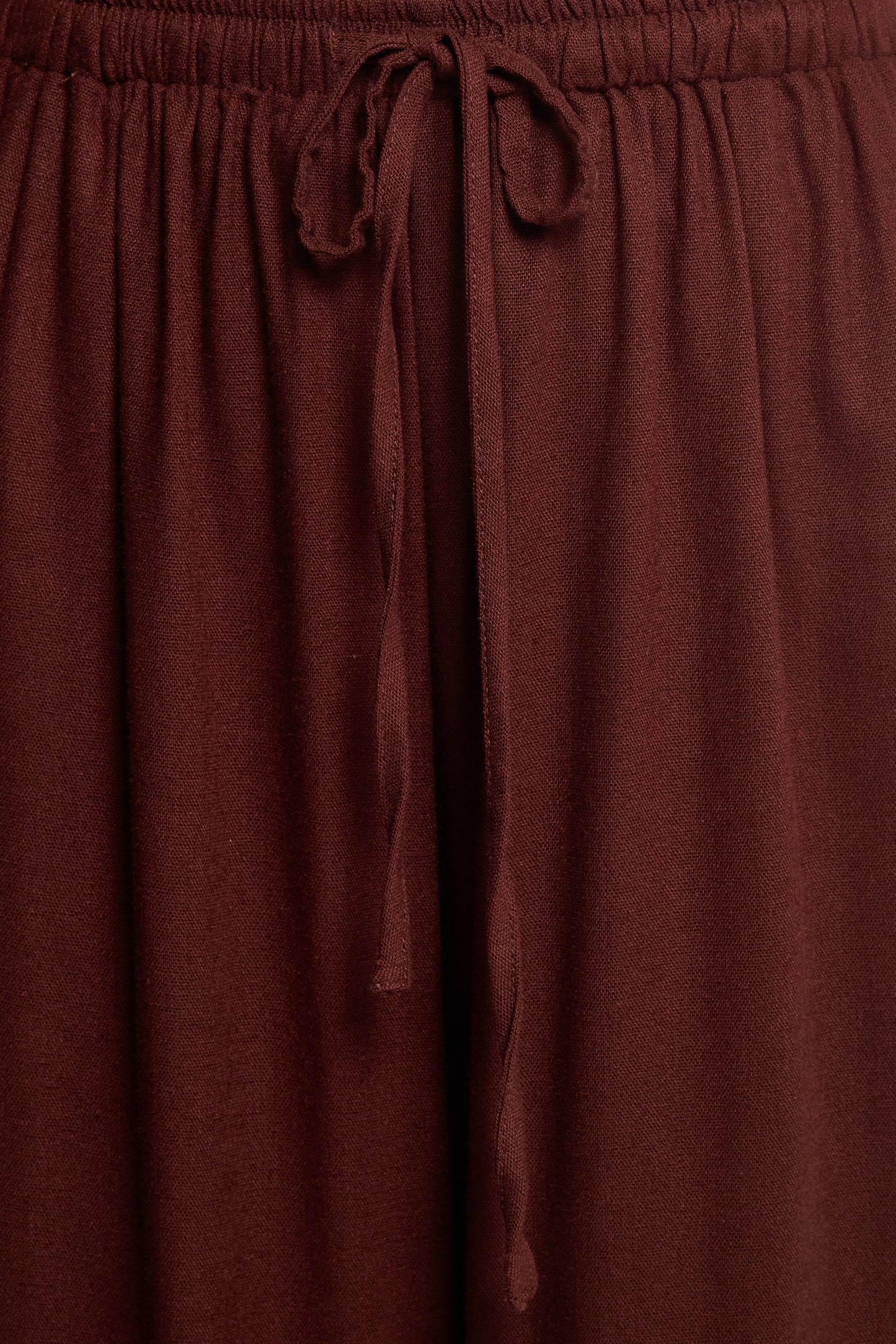 Zane Tie Waist Pant - Chocolate