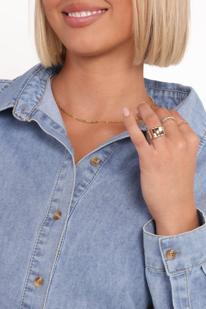 Antonella Denim Shirt - Denim Blue