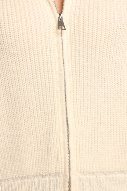 Kourtney Zip Cardigan - Cream
