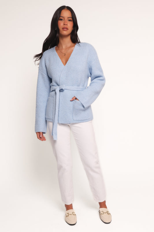 Mika Wrap Cardigan - Blue