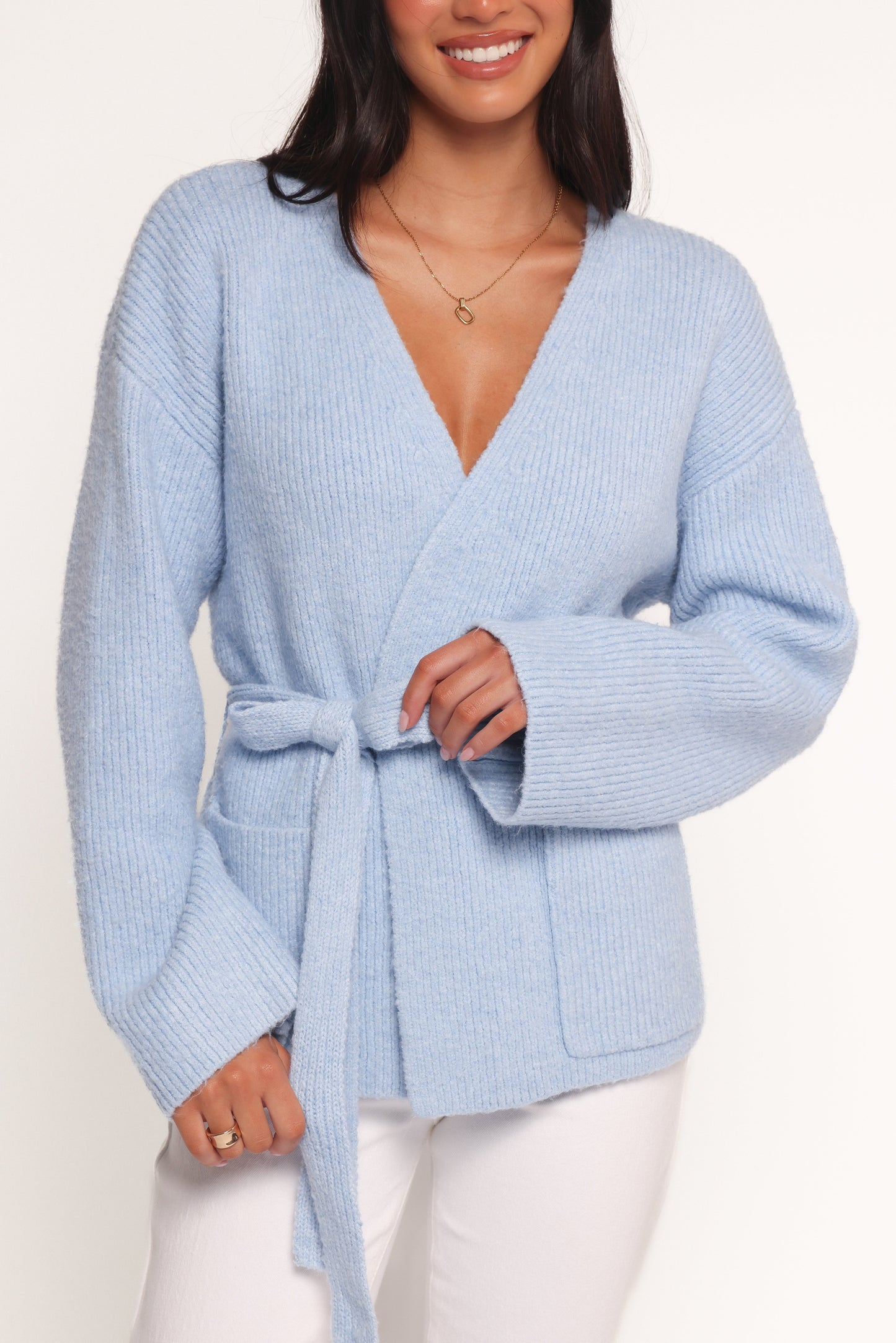 Mika Wrap Cardigan - Blue