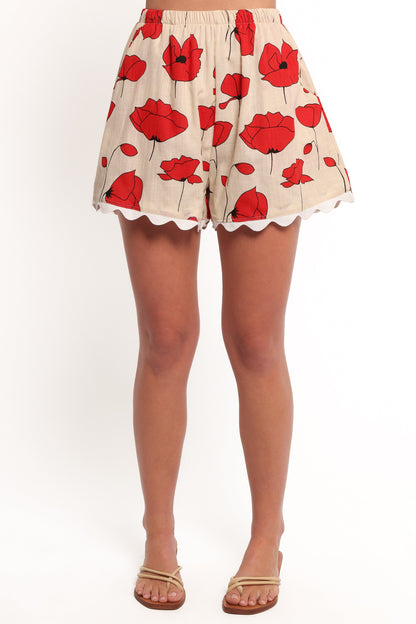 Sallio Short Set - Red Beige Poppy