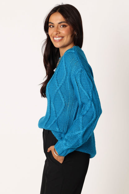 Michaela Knit Sweater - Royal Blue