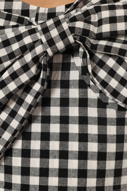 Bambi Top - Black Gingham
